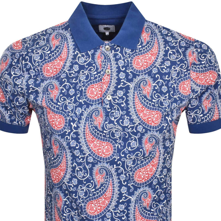 Pretty Green Laguna Polo T Shirt Navy male Medium
